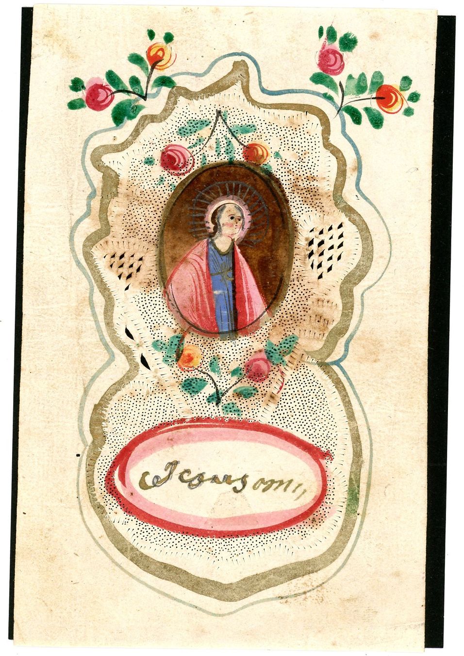 Foto & Immagini: Pergamentbildchen geschnitten Jesus - handgezeichnet – Usato da Einsiedeln venduto da otm_7s5v