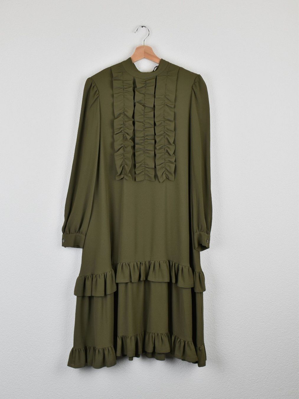 Odeeh Vestiti: ODEEH Kleid, Gr.38, Acetat & Seide, olivgrün – Usato da Nürensdorf venduto da 2ND_STORY