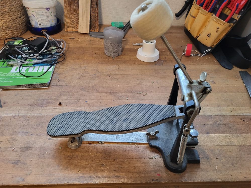 1 Paar Bassdrum-Beine Mit Halterung – 18,3 Cm Gerade, Silber/schwarz, Für Schlagzeug