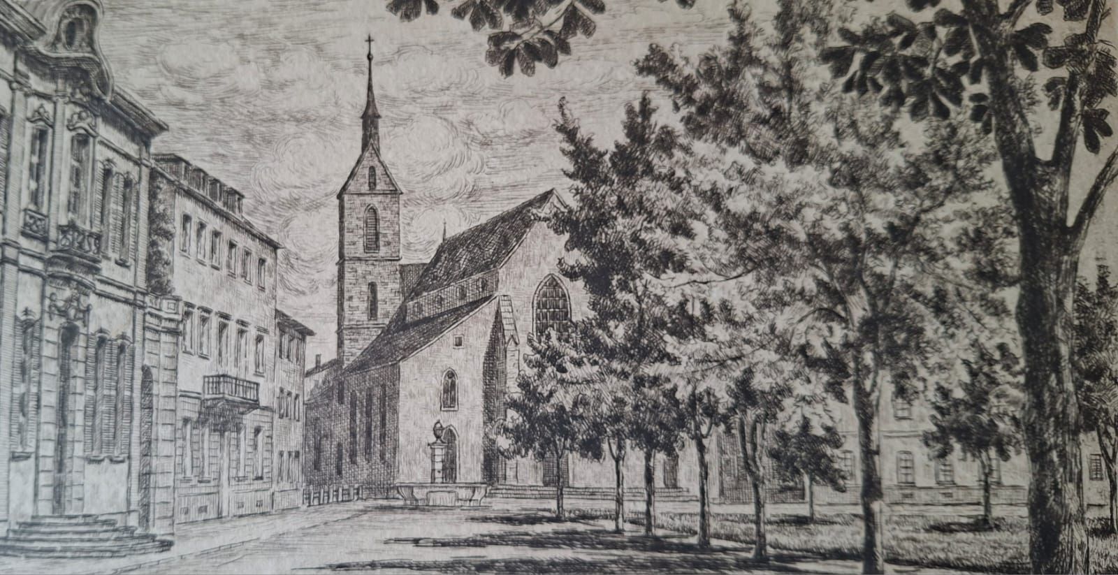 Dipinti: Hans Gschwind , Radierung 1907-1992 Schweiz – Usato da Liestal venduto da Abimos 1