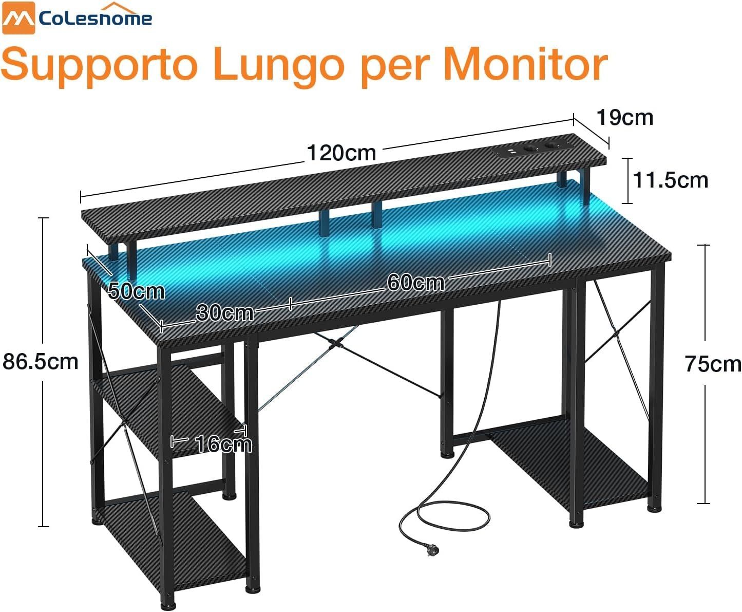 Schreibtische: Gaming Tisch LED USB Steckdose Monitorständer 120cm – Neu und originalverpackt aus Neuhausen von apo_zn9s 2
