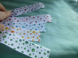 Grosgrainband bunt mit Tupfen