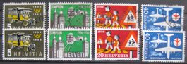1956 Werbe- und Gedenkmarken, 2 Sätze postfrisch/gestempelt