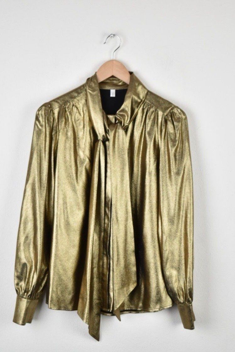 Blusen: LILYSILK Seidenbluse, gold, Gr.38 – Gebraucht aus Weisslingen von Spiegelbild0
