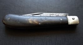 antikes Sackmesser (P.BÜRKI GLARUS) mit Horngriffschalen