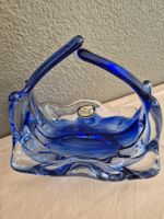 Blaue Glas Obstschale / Dekoschale - Lux Glass Austria