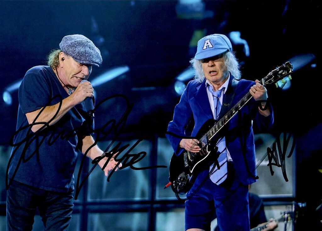 Autografi: AC/DC Brian JOHNSON and ANGUS YOUNG / TOP AUTOGRAMME – Usato da Egg b. Zürich venduto da Dbunny