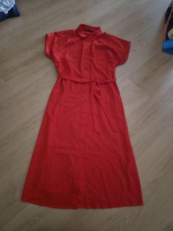 ONLY Hemdblusenkleid rot Grösse 38 Neuwertig 