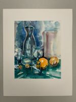 Gläser-Landschaft, Aquarell, 27x33, 1995, Passepartout