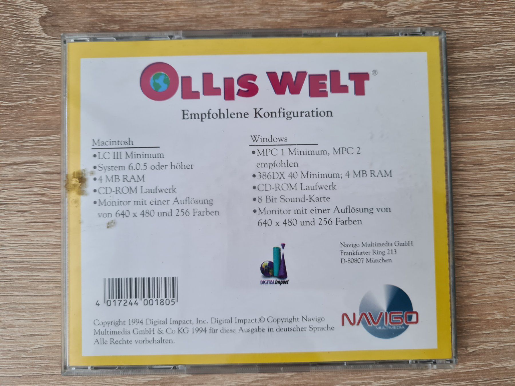 Giochi: Ollis Welt (German Cover) - PC – Usato da Carouge GE venduto da Gasco 1