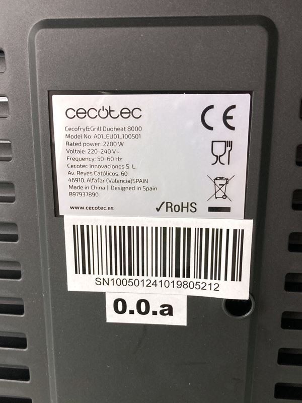 Elettrodomestici da cucina: CECOTEC | Cecofry & Grill | Duoheat 8000 – Nuovo (secondo la descrizione) da Wittenbach venduto da Restwert_St-Gallen 7