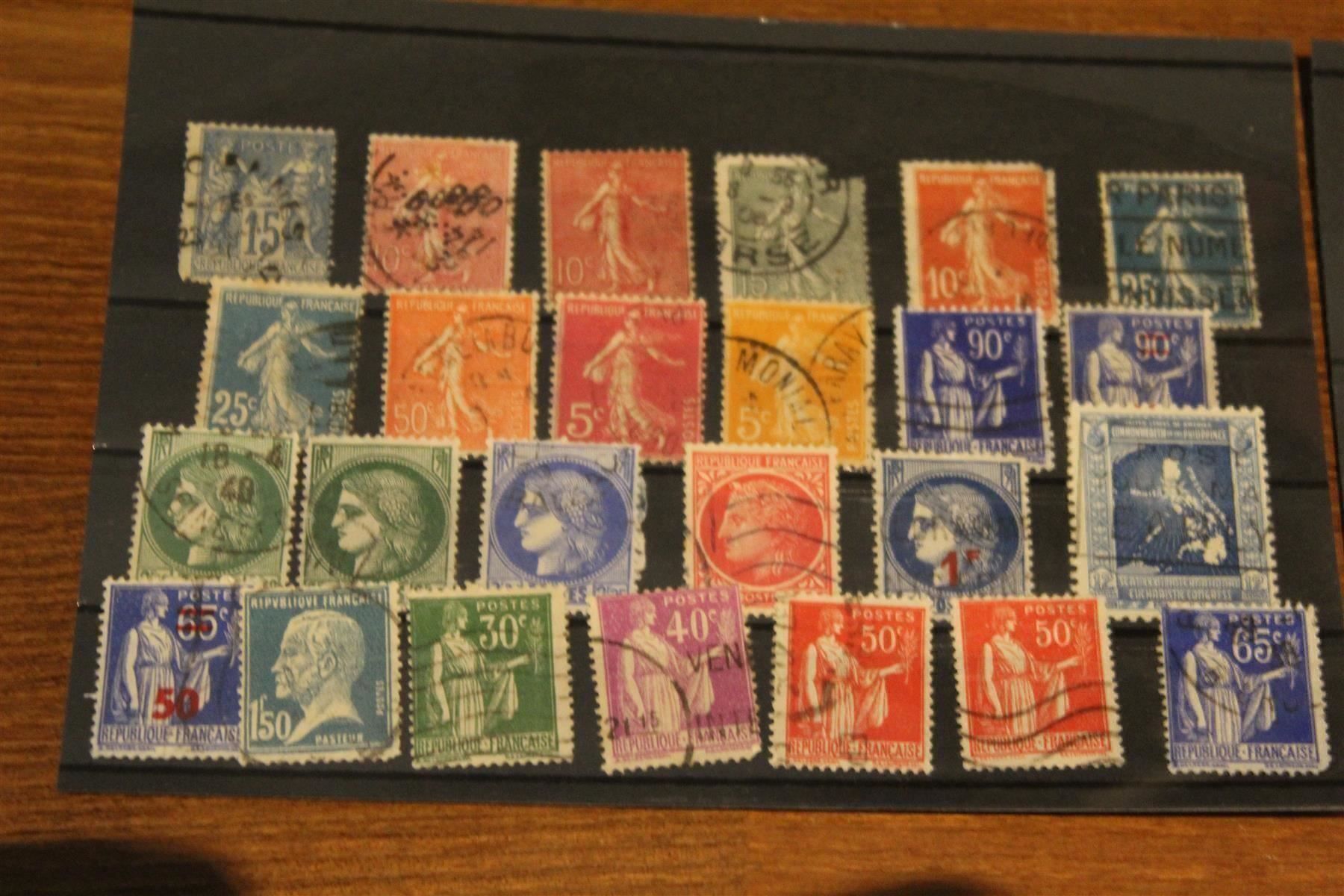 Alle Briefmarken: 2 Steckkarten - Frankreich – Gebraucht aus Reinach BL von Haexli_46