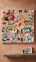 Gemälde quadratisch bunt handmade 40×40