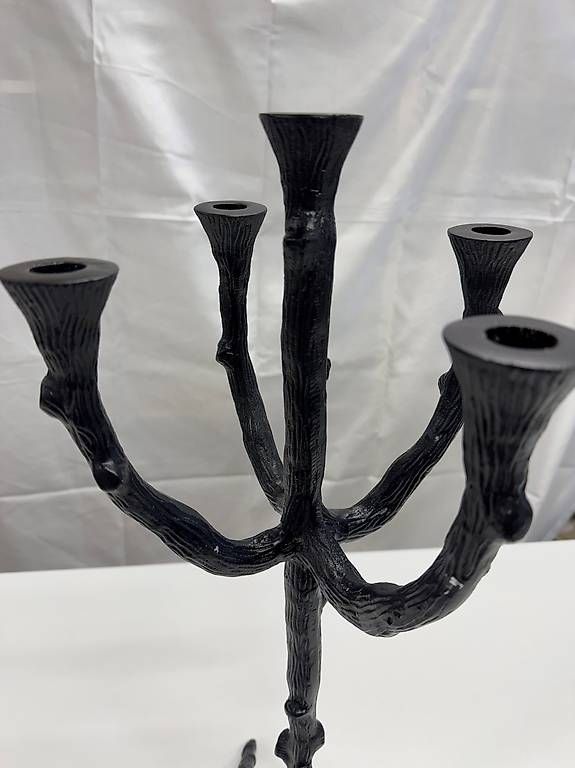 Portacandele: Kerzenständer aus Metall, schwarz – Usato da Tamins venduto da Schnurch 2