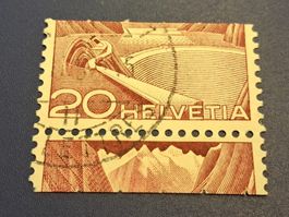 Abart Schweiz Nr.301 A gest., zertrennt falsch geschnitten ?