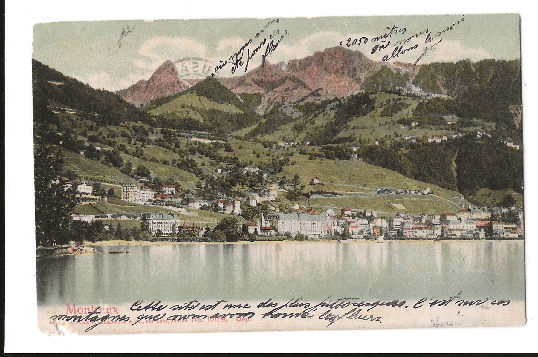 Ansichtskarten: AK 1906 Montreux, Genfersee – Gebraucht aus Greifensee von 315WDO