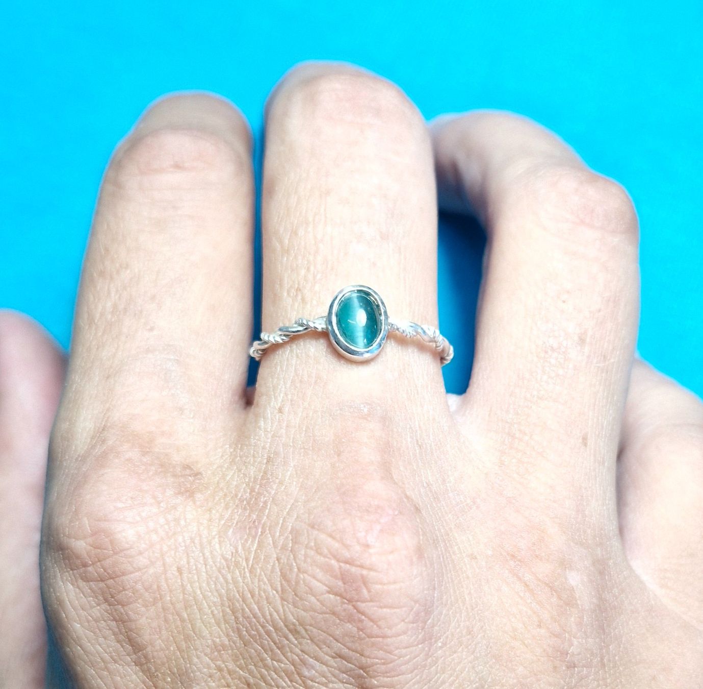 Anelli: Apatit Katzenauge Ring – Nuovo e nell'imballaggio originale da Zürich venduto da GOS08 3