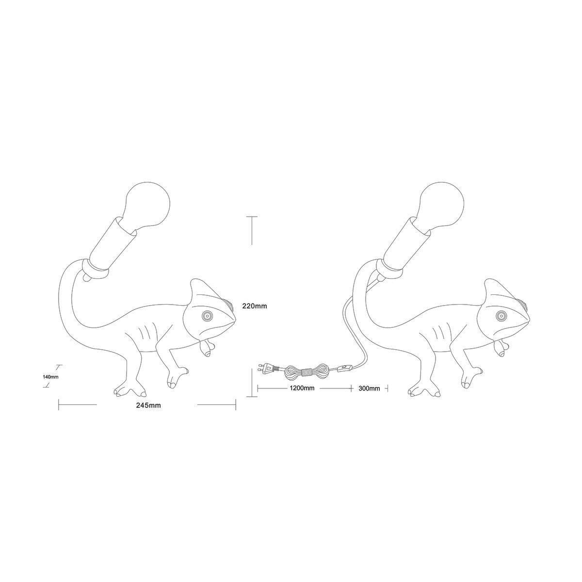 Lampade: Tischleuchte, Chamäleon, 22 cm Höhe – Nuovo (secondo la descrizione) da Kreuzlingen venduto da Smart-Light 2