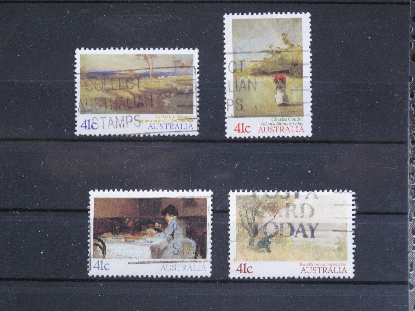 Tutti i francobolli: Australia 1989 Impressionist paintings gest. – Usato da Wil SG venduto da fva01