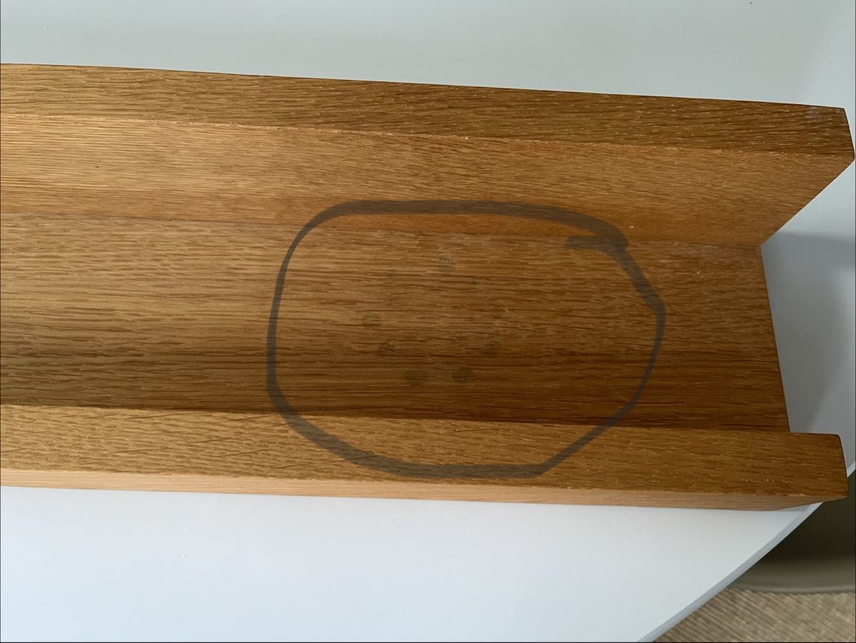 Regale: Wandregal, Bilderleiste Eiche massiv, 80cm – Gebraucht aus Affoltern am Albis von Silber79 1