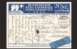 Bundesfeierkarte 1930 ,Nr.51l , Flug Zürich - Bern ,25.lX.30
