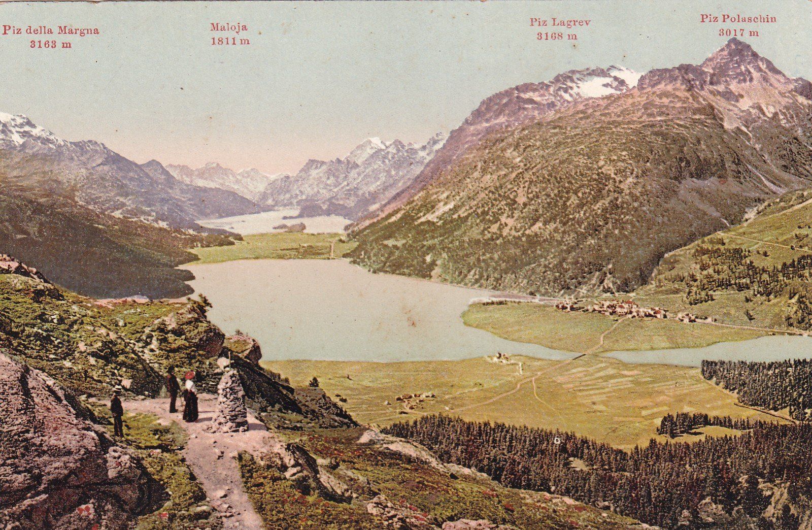 Cartes postales: Ober Engadin Blick vom Hanensee   Panorama – D'occasion à Cormoret par Pascalll2001