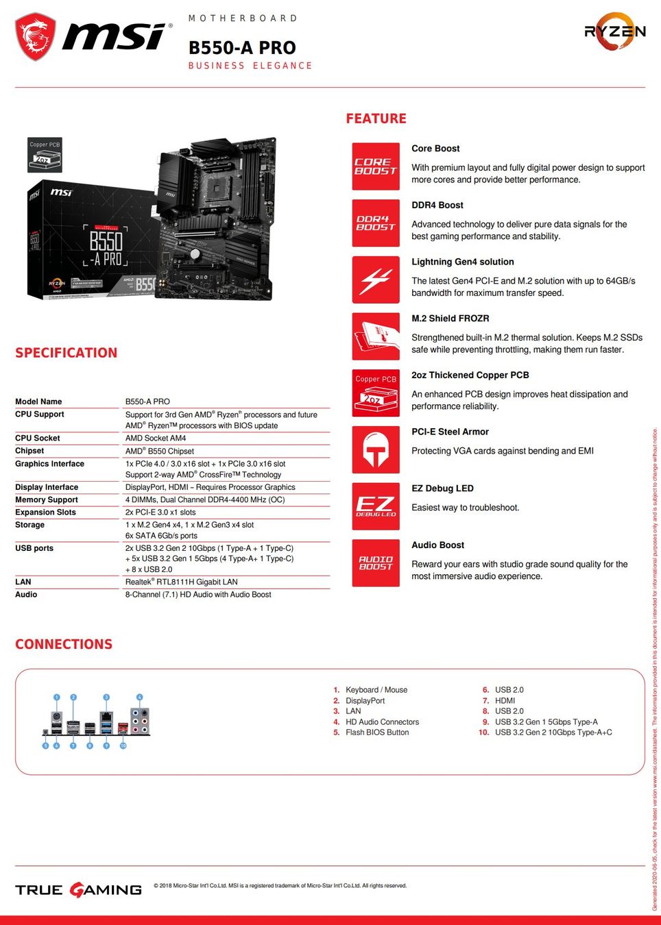 MSI Mainboards: MSI B550-A Pro – Gebraucht aus Landquart von Bummel 5