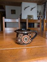 Vintage Aebi Hasle Swiss Ceramic Mug, Hand-Painted Folk Art