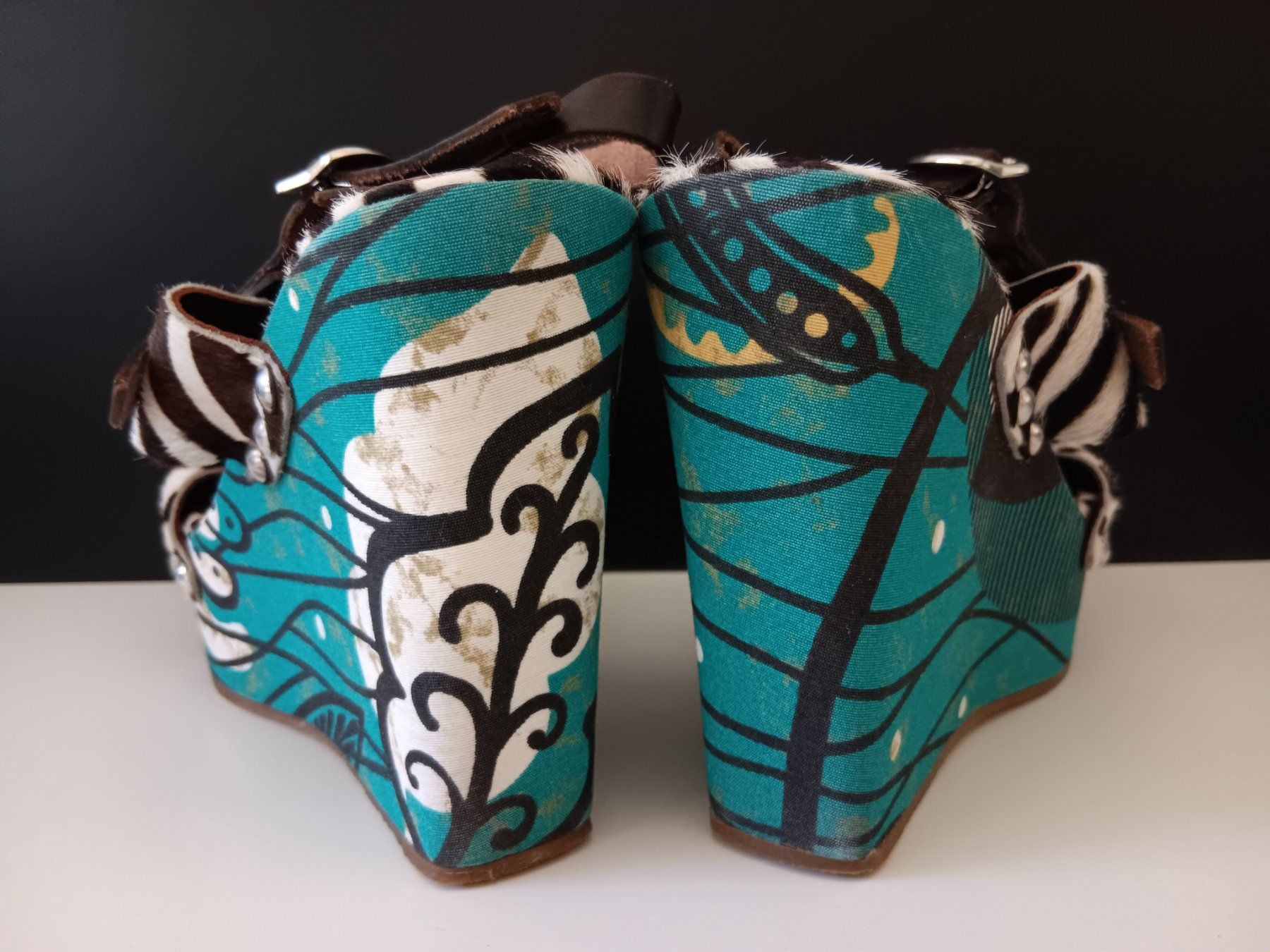 Scarpe da donna: CACHAREL Sandales turquoise-marron pointure 37 – Nuovo (secondo la descrizione) da Cossonay-Ville venduto da Les_1001_perles 6