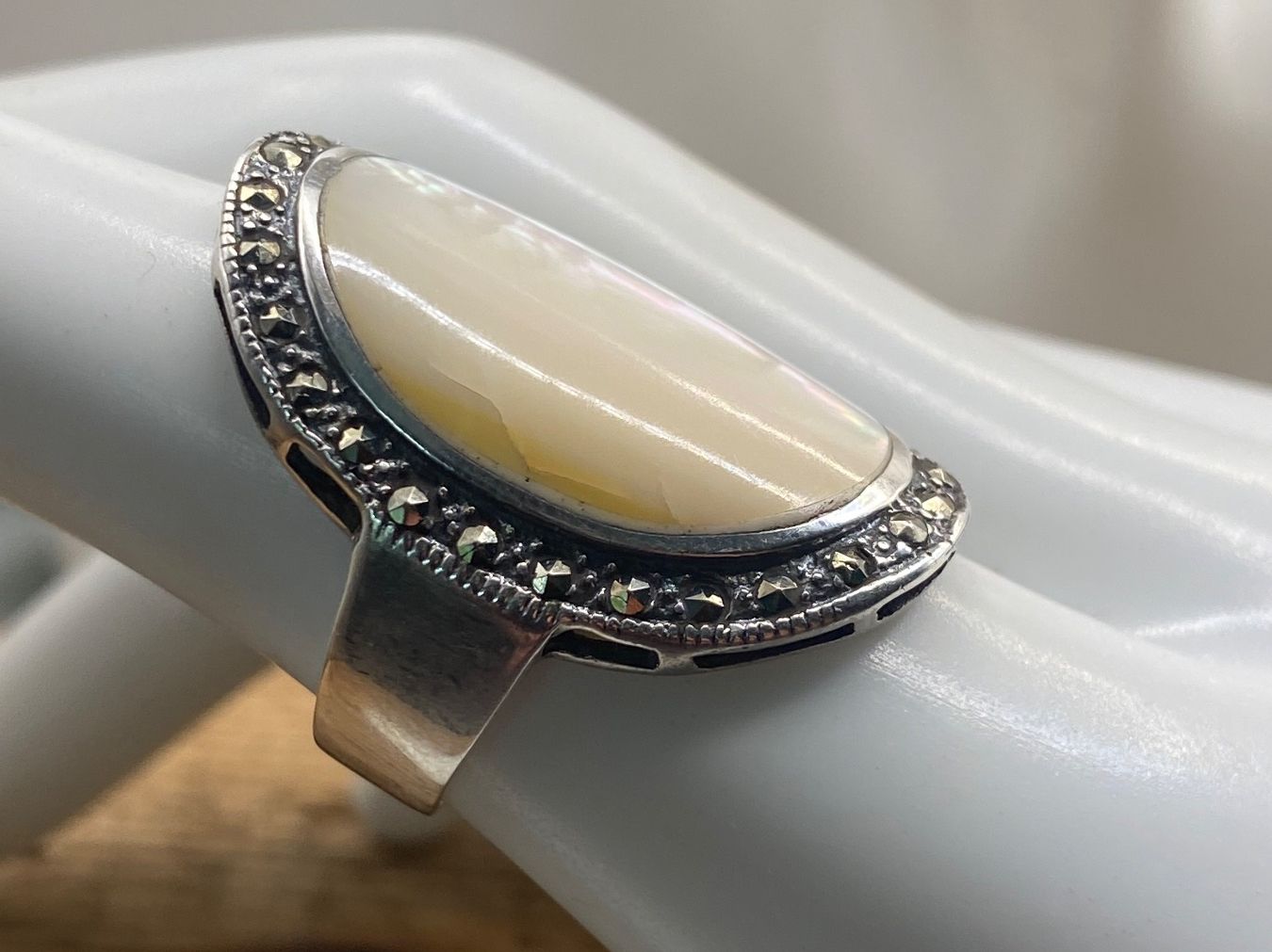 Ringe: Silber Ring mit Perlmutt – Neu (gemäss Beschreibung) aus Luzern von S.Kern01 2