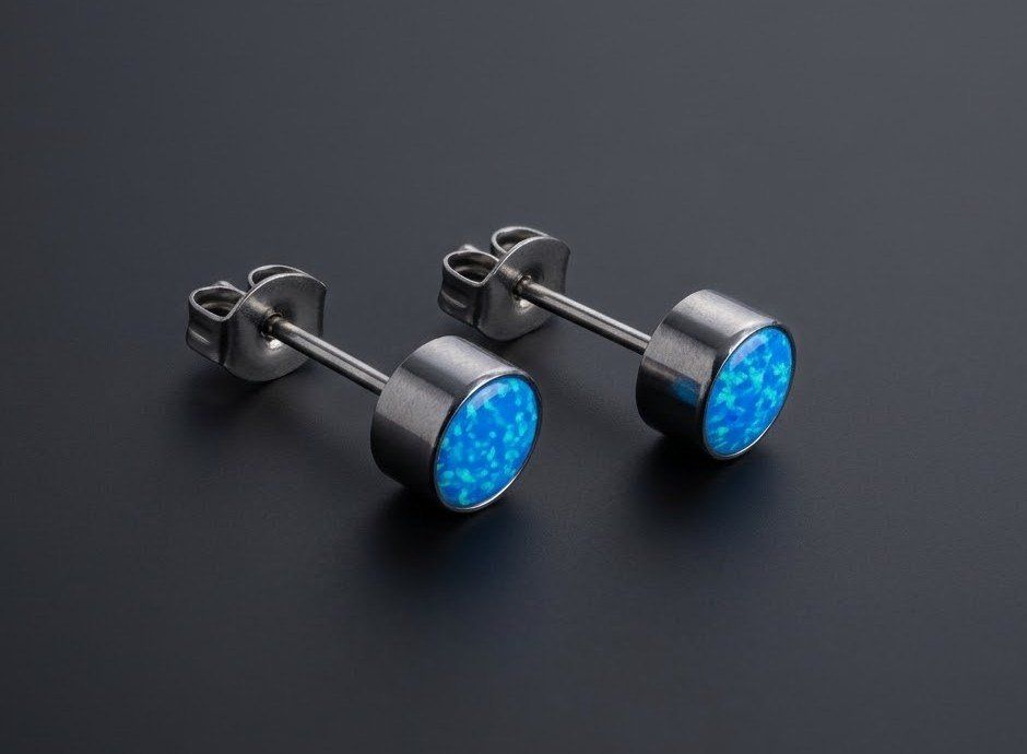Ohrringe & -stecker: Titanium-Ohrstecker mit Opal – Neu und originalverpackt aus Matten b. Interlaken von kero71 1