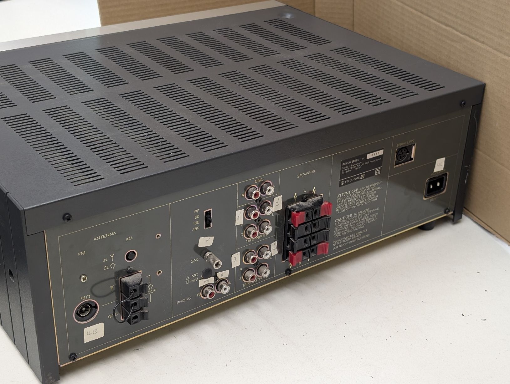 Revox Ricevitori: Revox B 285 Receiver: ein Kanal defekt. – Difettoso da Breitenbach venduto da Dribbel 5