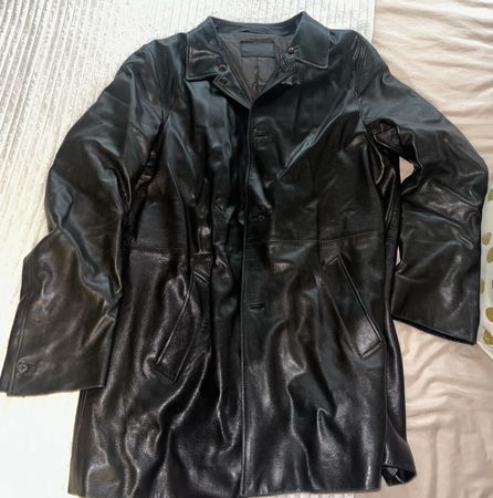 Prada Herren Leder Jacke, Schwarz, Top Zustand, Winter