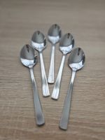 5 Sola Kaffeelöffel, Edelstahl, Besteck, zeitlos schön