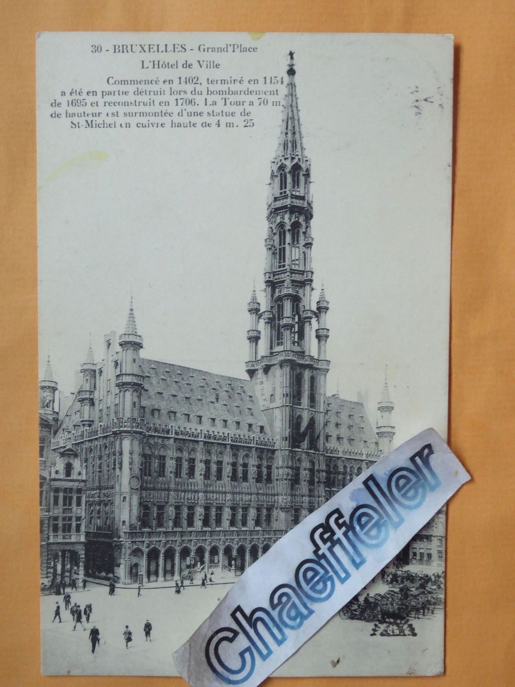 Cartoline postali: 1913  30 - Bruxelles - Grand 'Place – Usato da Zürich venduto da Chaeffeler