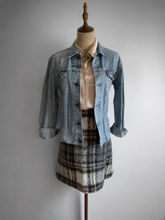 COS Karierter Wollrock / Jupe / Grösse 44 NEU ! Karo-Muster