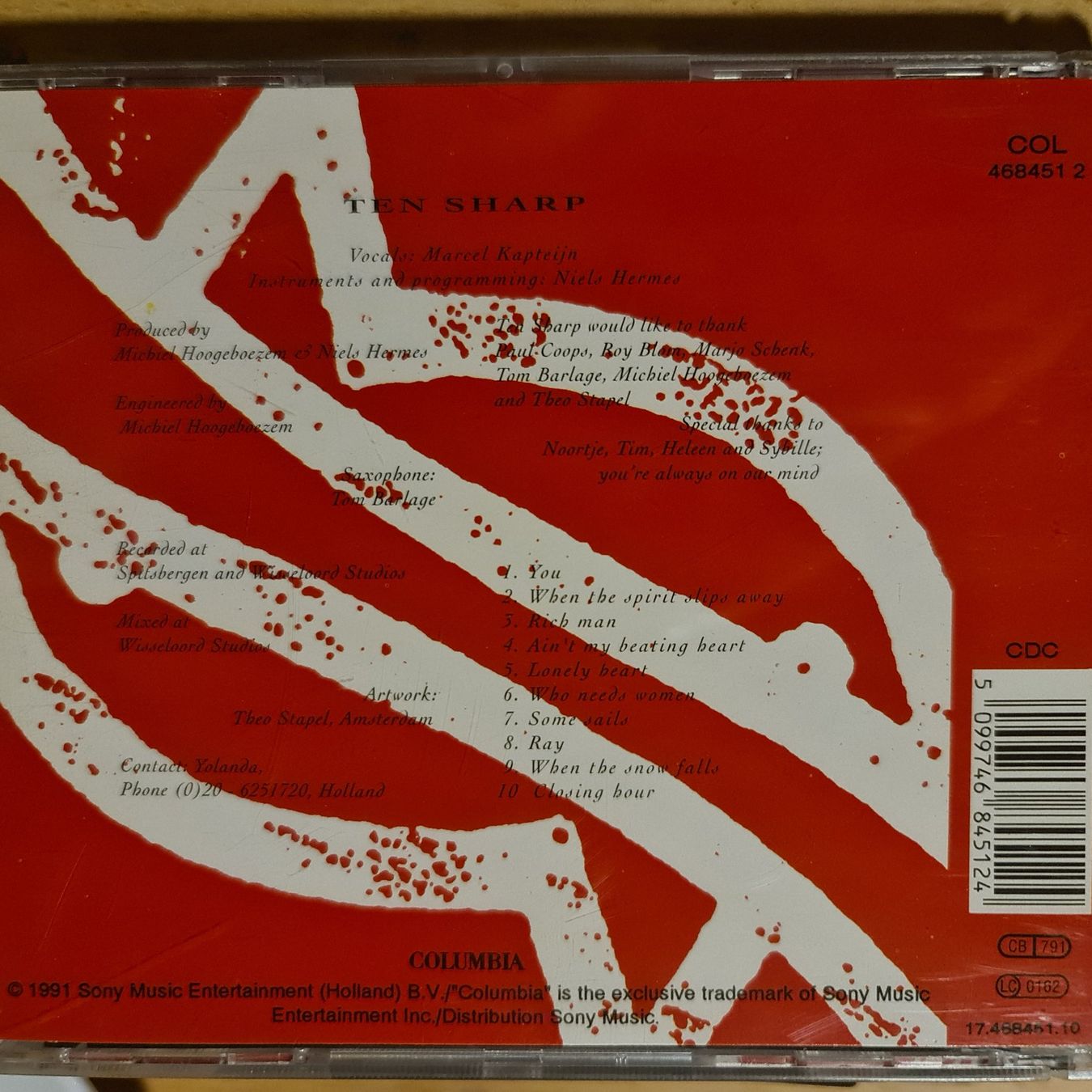CD: CD Ten Sharp - under the water line – Usato da Dintikon venduto da Vexi 1