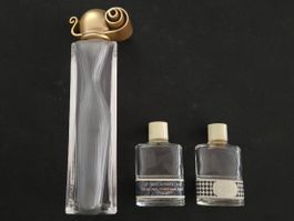 Parfums  1970's 80's Givenchy Dior Lot de 3 flacons 30, 10ml