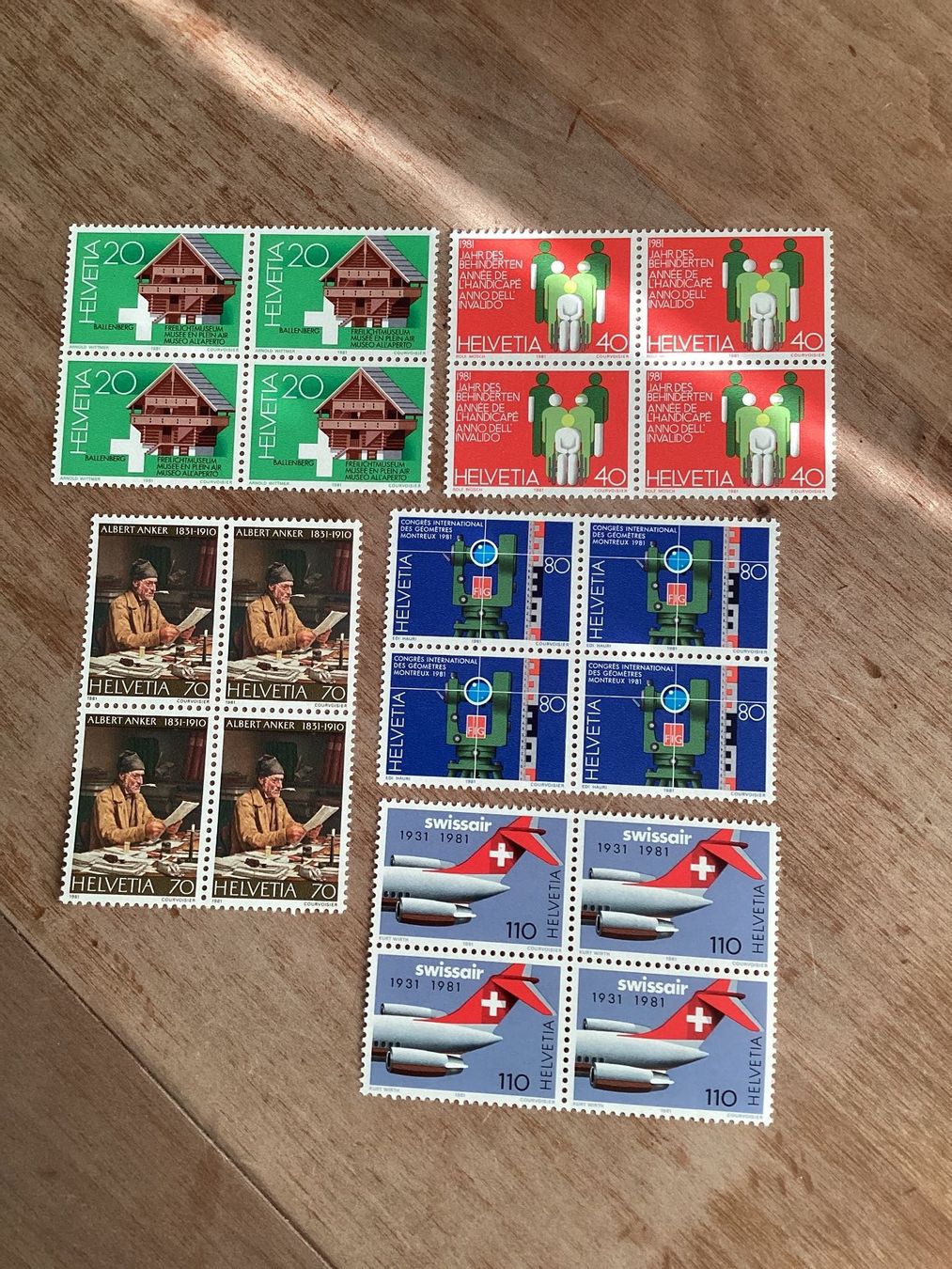 Tutti i francobolli: Serie 1981 Briefmarken postfrisch 4er Blöcke – Nuovo (secondo la descrizione) da Seftigen venduto da Muggelwomb