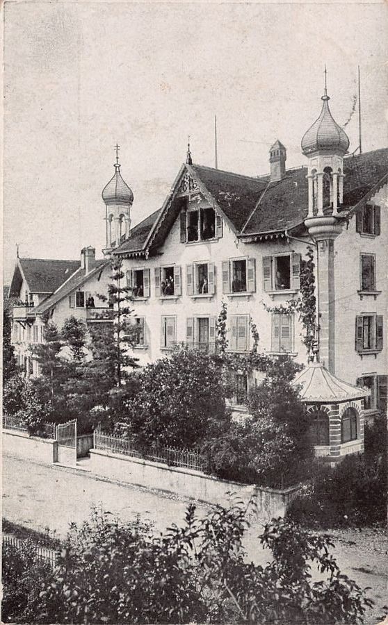 Cartoline postali: Trey, Pensionnat Cornamusaz, circulée 1921 – Usato da Frauenfeld venduto da POML