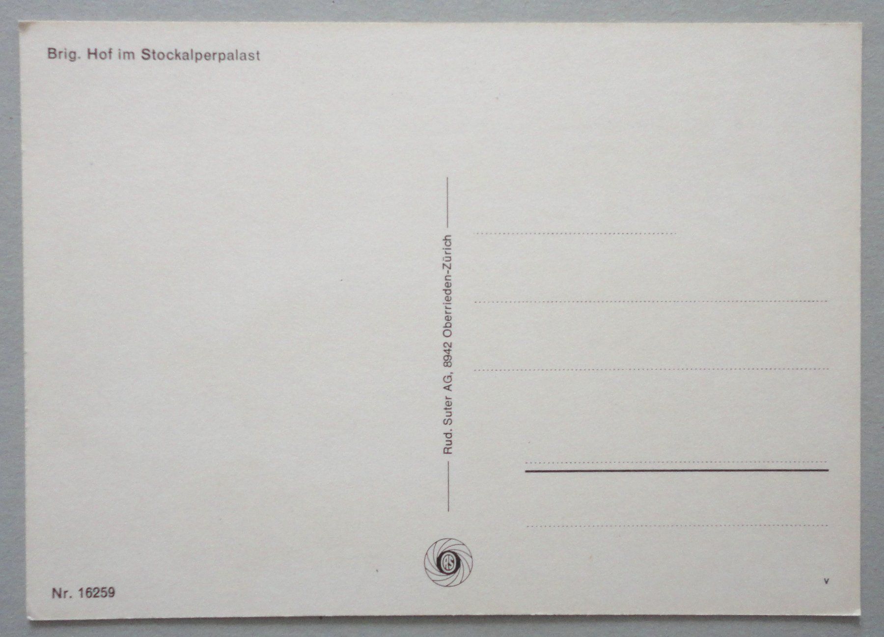 Cartoline postali: Brig, Hof im Stockalperpalast – Usato da Fétigny venduto da Billy2miny 1