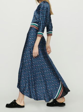 Robe longue Maje motif imprimé taille 3 ( M/L)état neuf