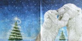 Serviette polar bear kiss (1033) 2Stk.