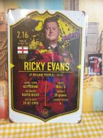 Ricky Evans Dart-Schild Blechschild