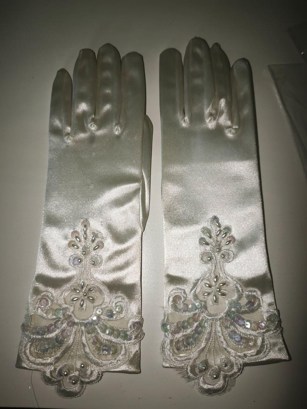 Guanti & manicotti: Braut Handschuhe weiss – Nuovo (secondo la descrizione) da Zeglingen venduto da Vanillacoke 1