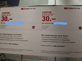 30.- ermässigung auf Halbtax