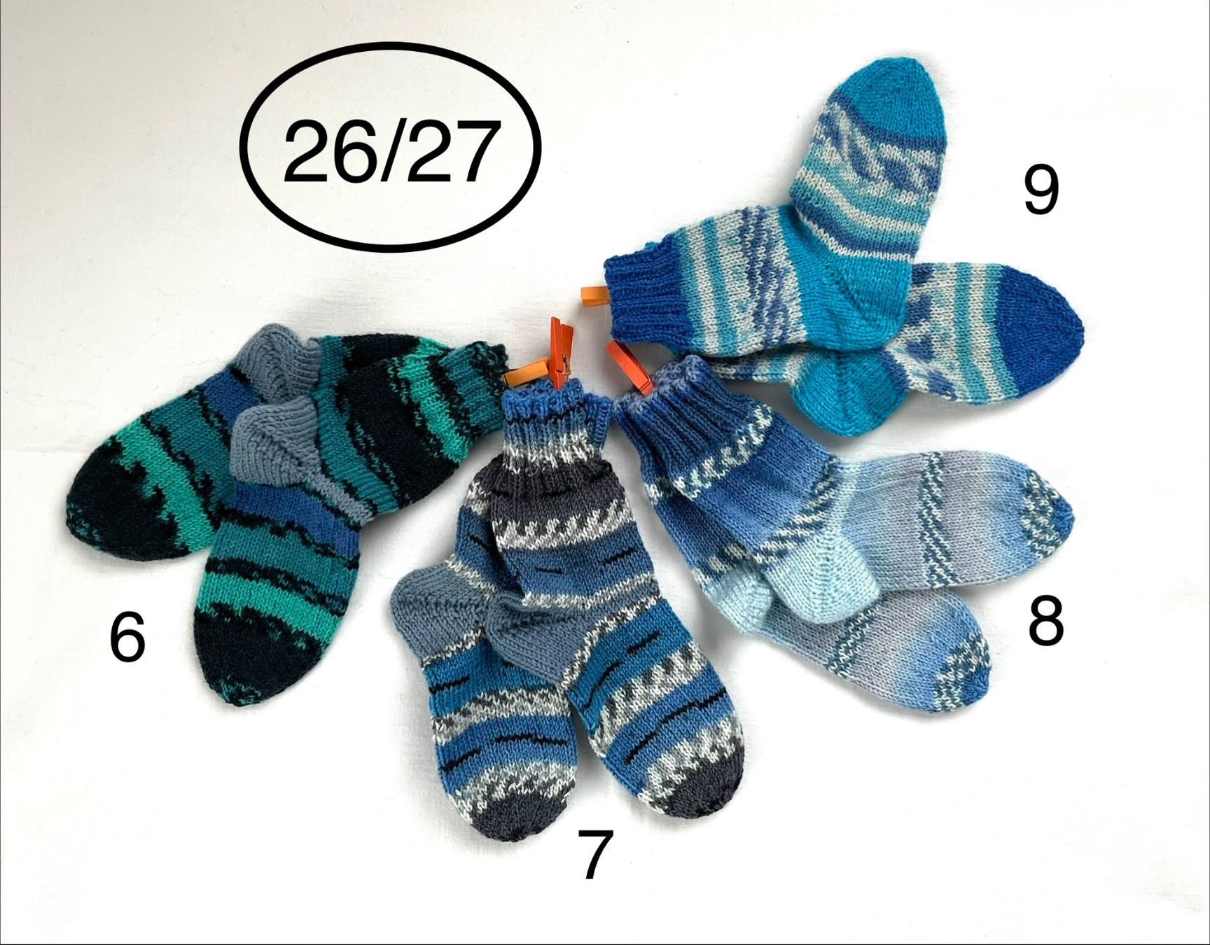 Calze per bambini: handgestrickte Socken, 26/27 – Nuovo e nell'imballaggio originale da Engelburg venduto da rautibus