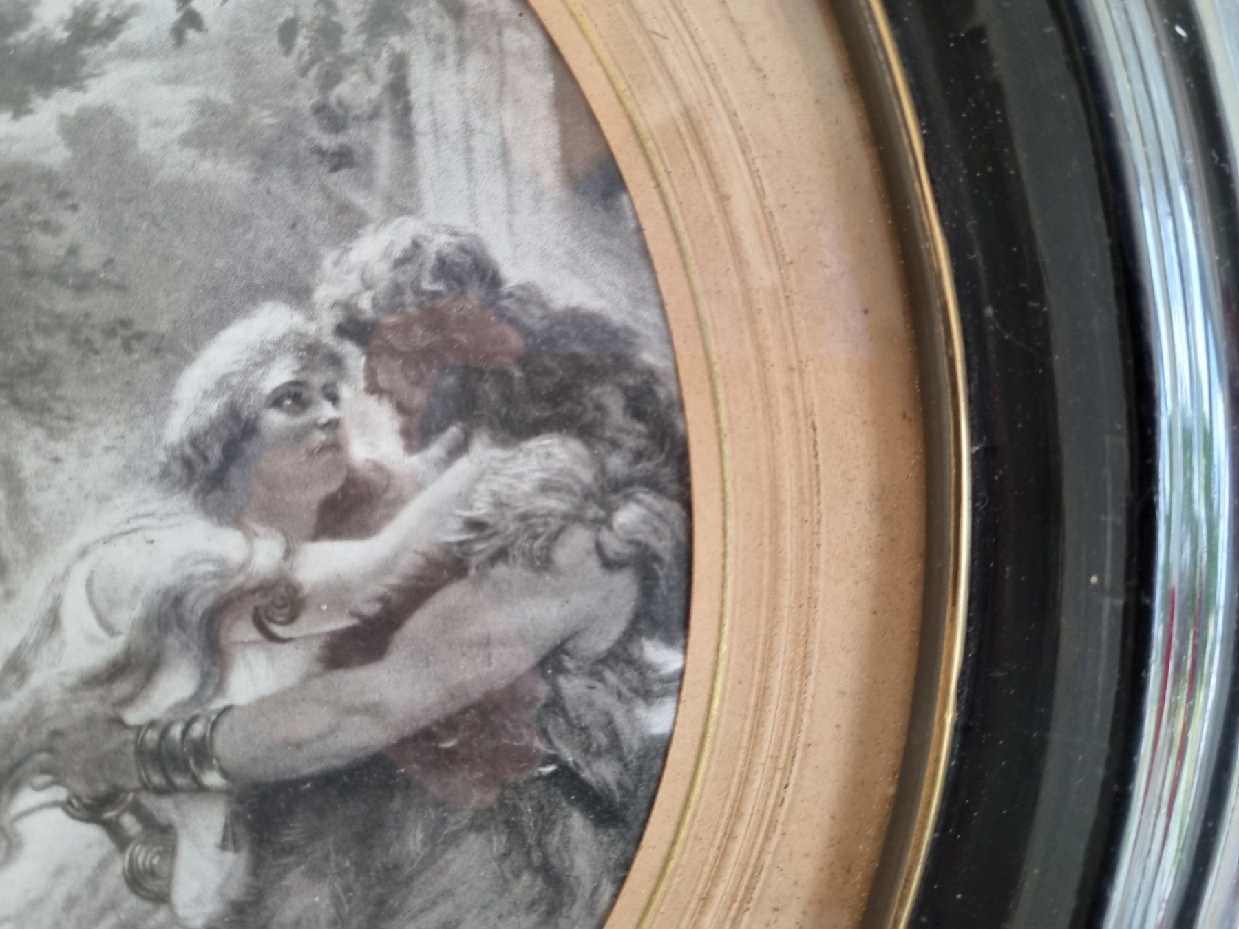 Poster & Bilder: Antikes Bild im Ovalrahmen, Romantik pur! – Gebraucht aus Opfikon von Diversamente 5