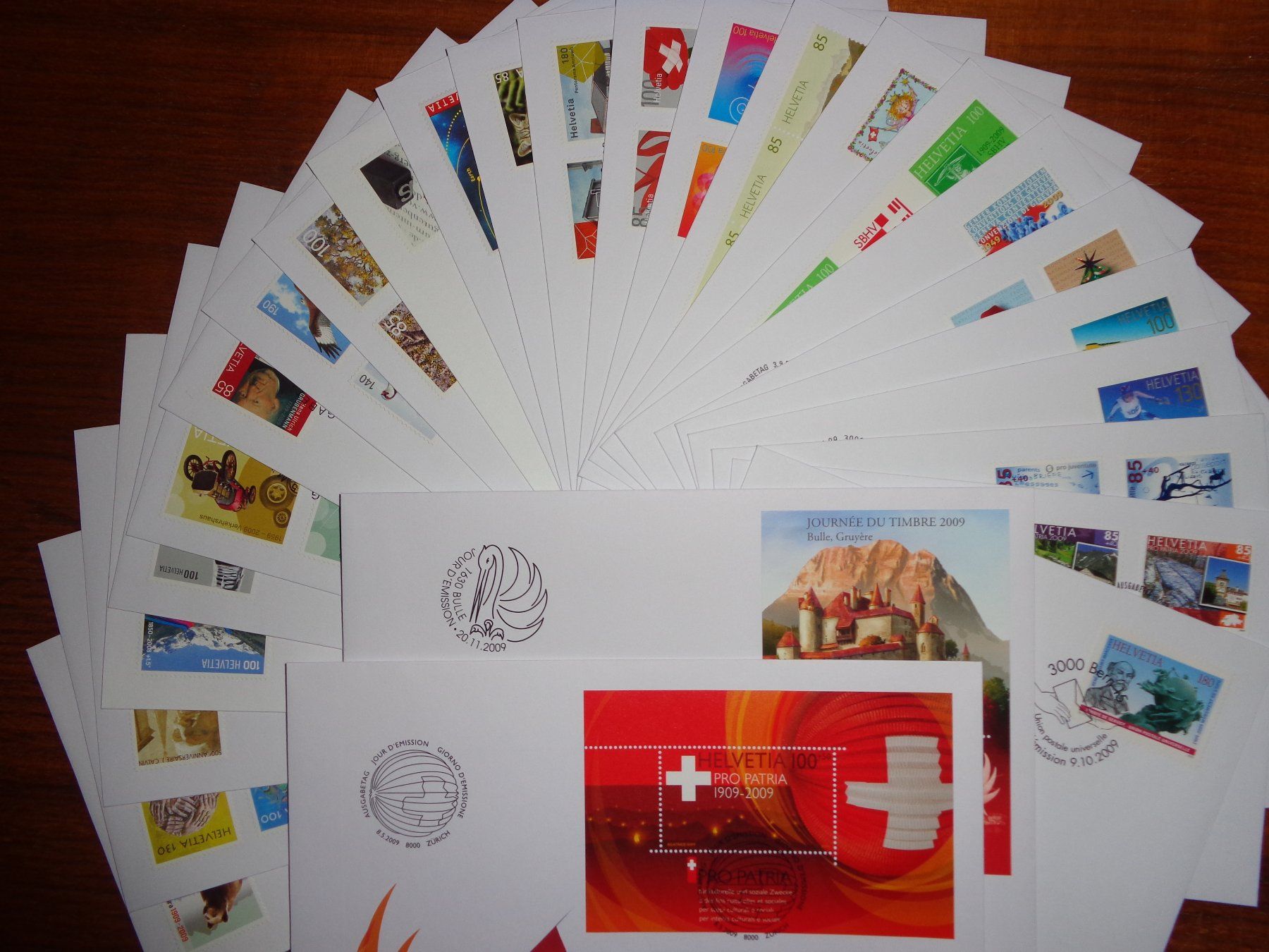 Tutti i francobolli: CH FDC Serie 2009 komplett – Usato da Bürglen TG venduto da StampGraf