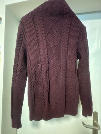 Herren Pullover Strick Grösse M dunkelrot guter Zustand
